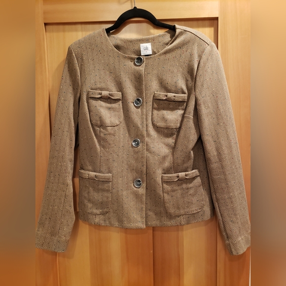 CABI Penny Flecked Herringbone Blazer Jacket - Picture 2 of 7